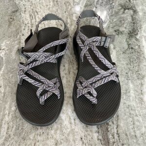 Chaco W11 Womens ZX/2 Yampa Gray/ Purple Straps Toe Loop Sandals Shoe hiking